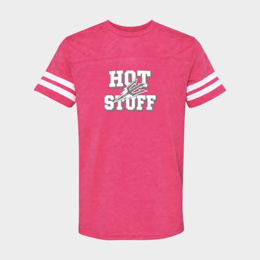 Hot Stuff Varsity Stripe Tee - Unisex