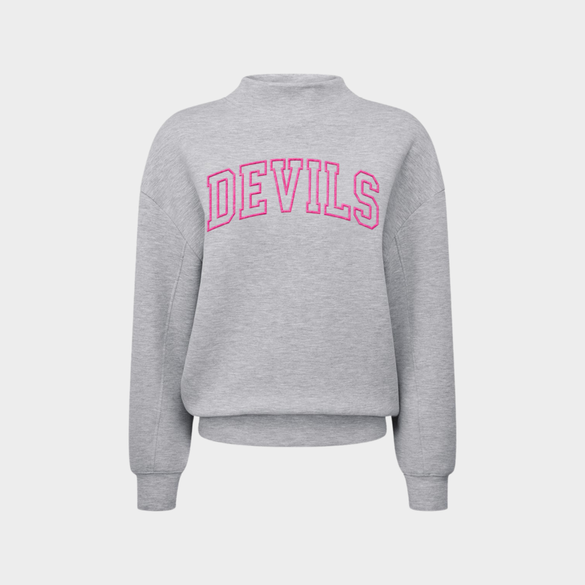 Women's Mock Neck - Pink Glitter Devils