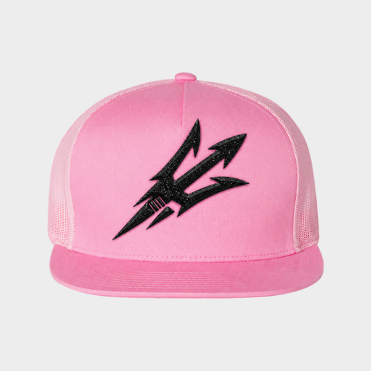 Pink Glitter Trident Trucker Hat