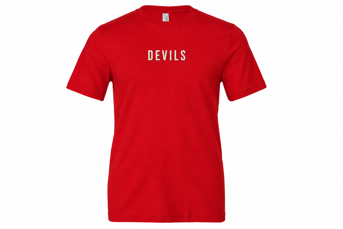Embroidered Devils Tee